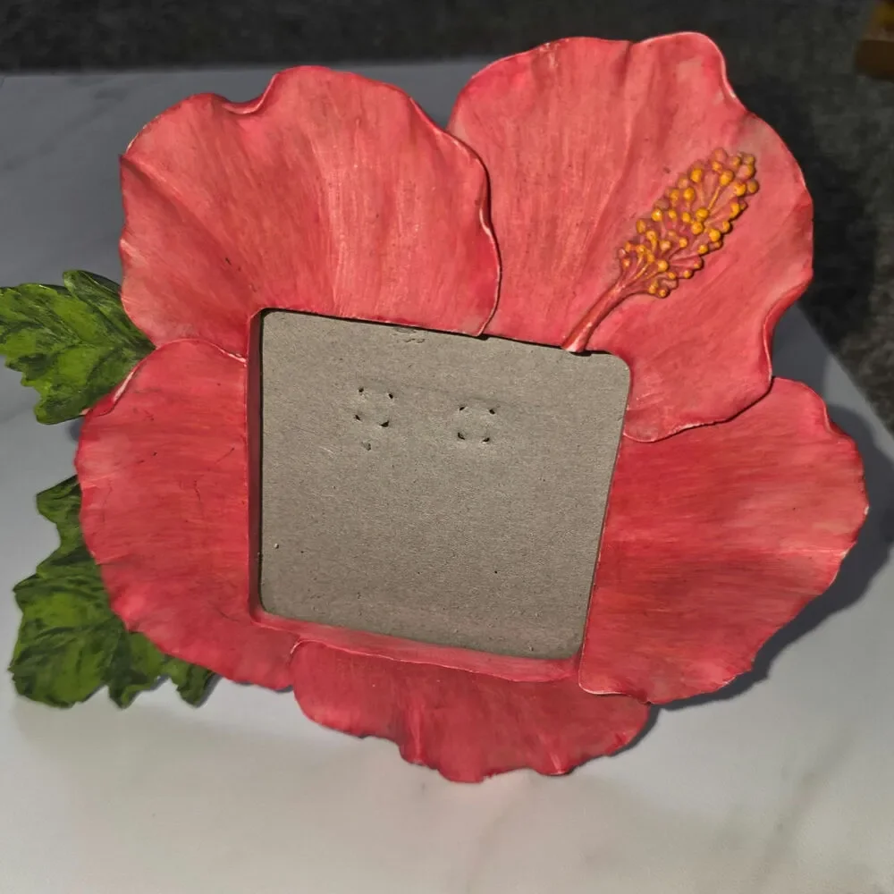 Vintage Hibiscus Photo Frame